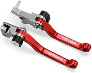 for Hon&da CRM250AR 1994 1995 1996 1997 1998 1999 Motocross Dirt Bike CNC Aluminum Brake Clutch Levers Foldable Lever Motorcycle Pivot Lever Lever Handle(Red)