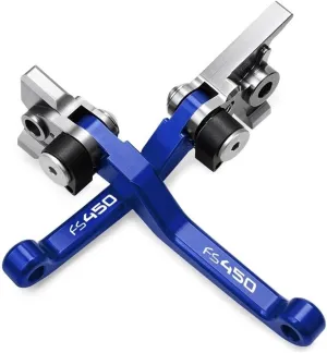 for Husq&Varna FS450 2015 Motocross Dirt Bike CNC Aluminum Brake Clutch Levers Foldable Lever Motorcycle Pivot Lever Motorcycle Hand Levers(Blue)