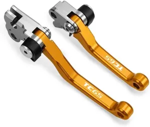 for Husqvarna TC65 2017 2018 Motocross Dirt Bike CNC Aluminum Brake Clutch Levers Foldable Lever Motorcycle Pivot Lever Lever (Color : Gold)
