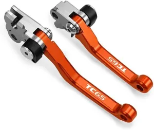 for Husqvarna TC65 2017 2018 Motocross Dirt Bike CNC Aluminum Brake Clutch Levers Foldable Lever Motorcycle Pivot Lever Lever (Color : Orange)