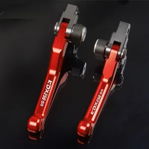 for K&awasaki KDX250SR KDX 250SR 1992 1993 1994 Motocross Dirt Bike CNC Aluminum Brake Clutch Levers Foldable Lever Motorcycle Pivot Lever Lever Handle(Red)