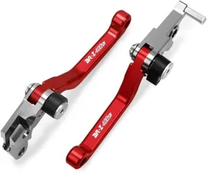 for Suzuki DRZ400SM DRZ 400SM 2000-2017 2011 2013 Motocross Dirt Bike CNC Aluminum Brake Clutch Levers Foldable Lever Motorcycle Pivot Lever Lever Handle(Red)