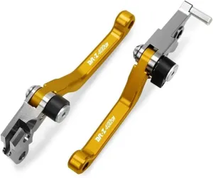 for Suzuki DRZ400SM DRZ 400SM 2000-2017 Motocross Dirt Bike CNC Aluminum Brake Clutch Levers Foldable Lever Motorcycle Pivot Lever Lever Handle(Gold)