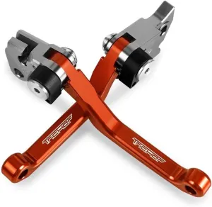 for Yama&ha Tricker 2004-2017 2016 2015 2014 2013 Motocross Dirt Bike CNC Aluminum Brake Clutch Levers Foldable Lever Motorcycle Pivot Lever Lever Handle(Orange)