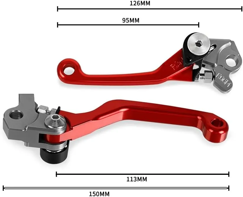 for Yama&ha Tricker 2004-2017 2016 2015 Motocross Dirt Bike CNC Aluminum Brake Clutch Levers Foldable Lever Motorcycle Pivot Lever Lever Handle(Blue)