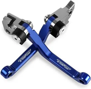 for Yama&ha Tricker 2004-2017 2016 2015 Motocross Dirt Bike CNC Aluminum Brake Clutch Levers Foldable Lever Motorcycle Pivot Lever Lever Handle(Blue)