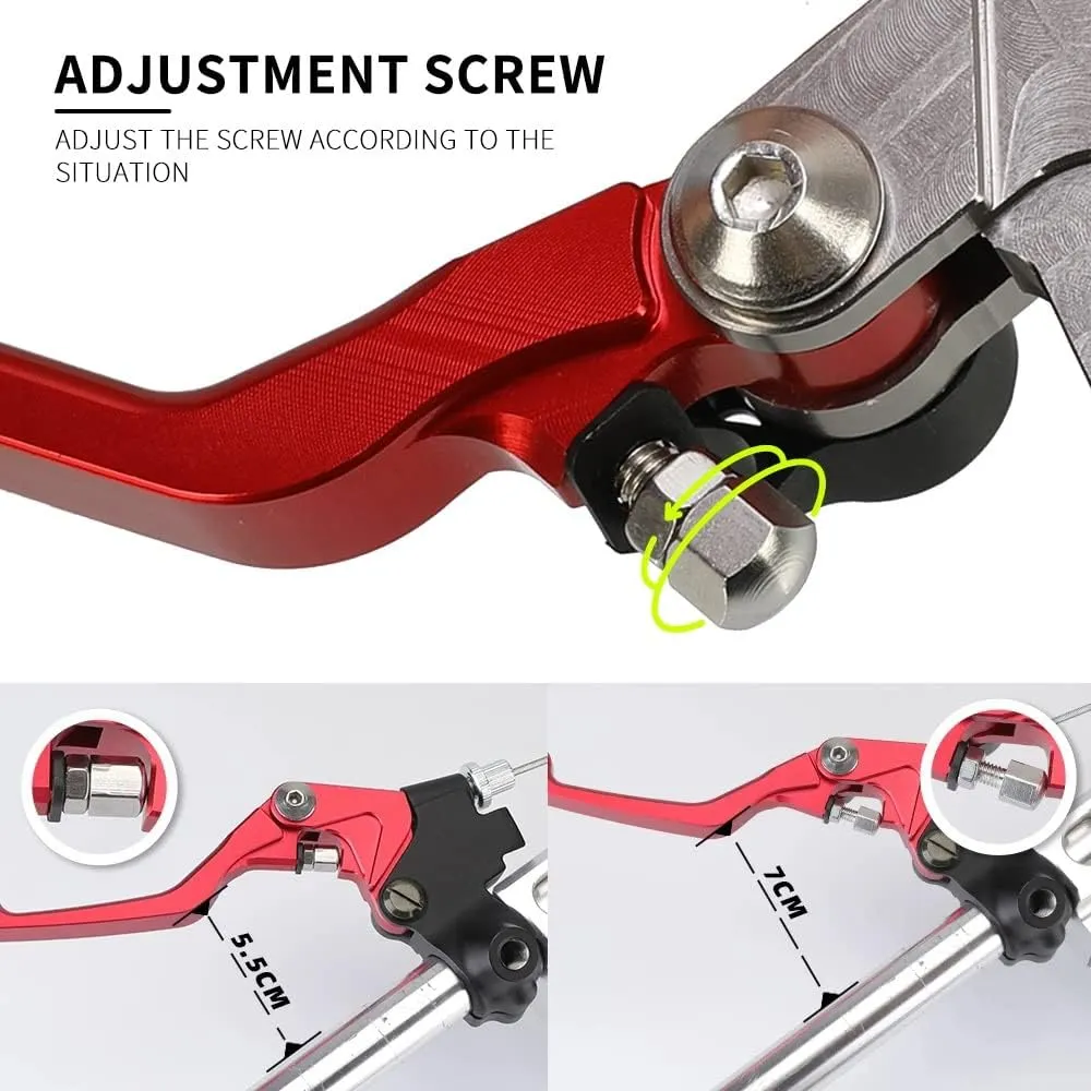 for Yama&ha XG250 Tricker 2004 2005 2006 2007 2008 2009 2010 Motocross Dirt Bike CNC Aluminum Brake Clutch Levers Foldable Lever Motorcycle Pivot Lever Lever Handle(Green)