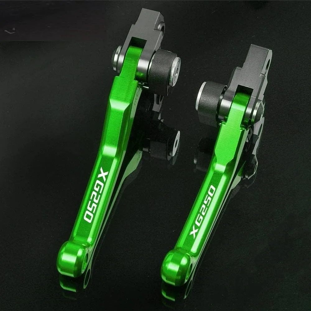 for Yama&ha XG250 Tricker 2004 2005 2006 2007 2008 2009 2010 Motocross Dirt Bike CNC Aluminum Brake Clutch Levers Foldable Lever Motorcycle Pivot Lever Lever Handle(Green)