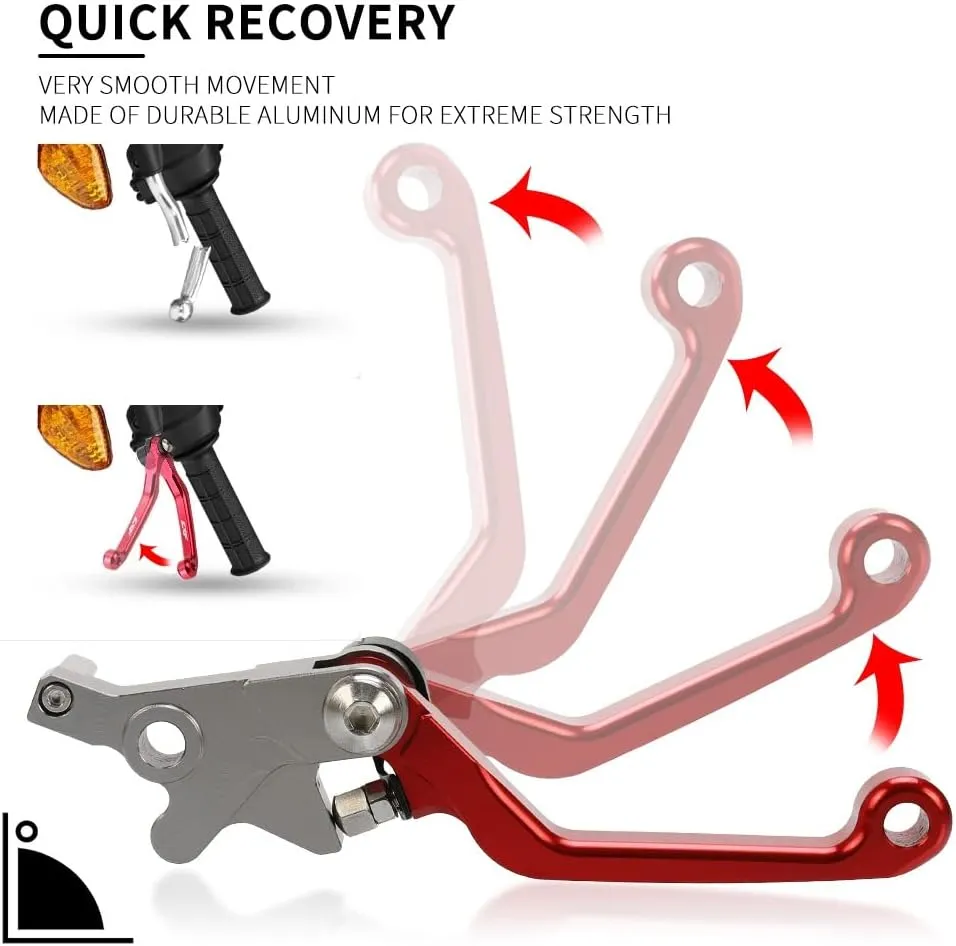 for Yama&ha XG250 Tricker 2004 2005 2006 2007 2008 2009 2010 Motocross Dirt Bike CNC Aluminum Brake Clutch Levers Foldable Lever Motorcycle Pivot Lever Lever Handle(Green)