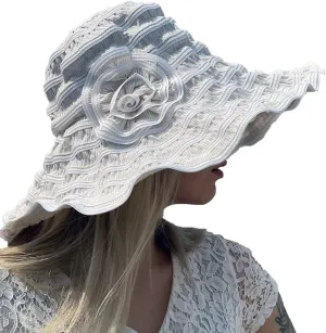 FORBUSITE Women Folding Vintage Outdoor Sun Hats for Beach Garden Travelling UV Protection