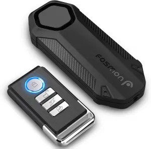Fosmon 113db Bike Alarm with Remote, Motion Sensor Bicycle SOS Alarm, IP65 Waterproof Anti Theft Alarm System, Wireless Siren for E-Bike, Motorcycle, Scooter, Cart, Trailer