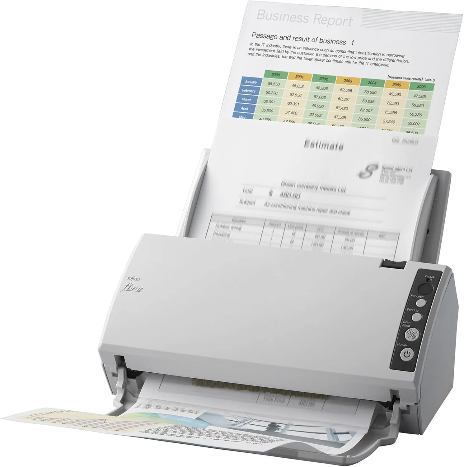 Fujitsu fi-6110 Sheet-Fed Desktop Scanner (PA03607-B005) (Renewed)
