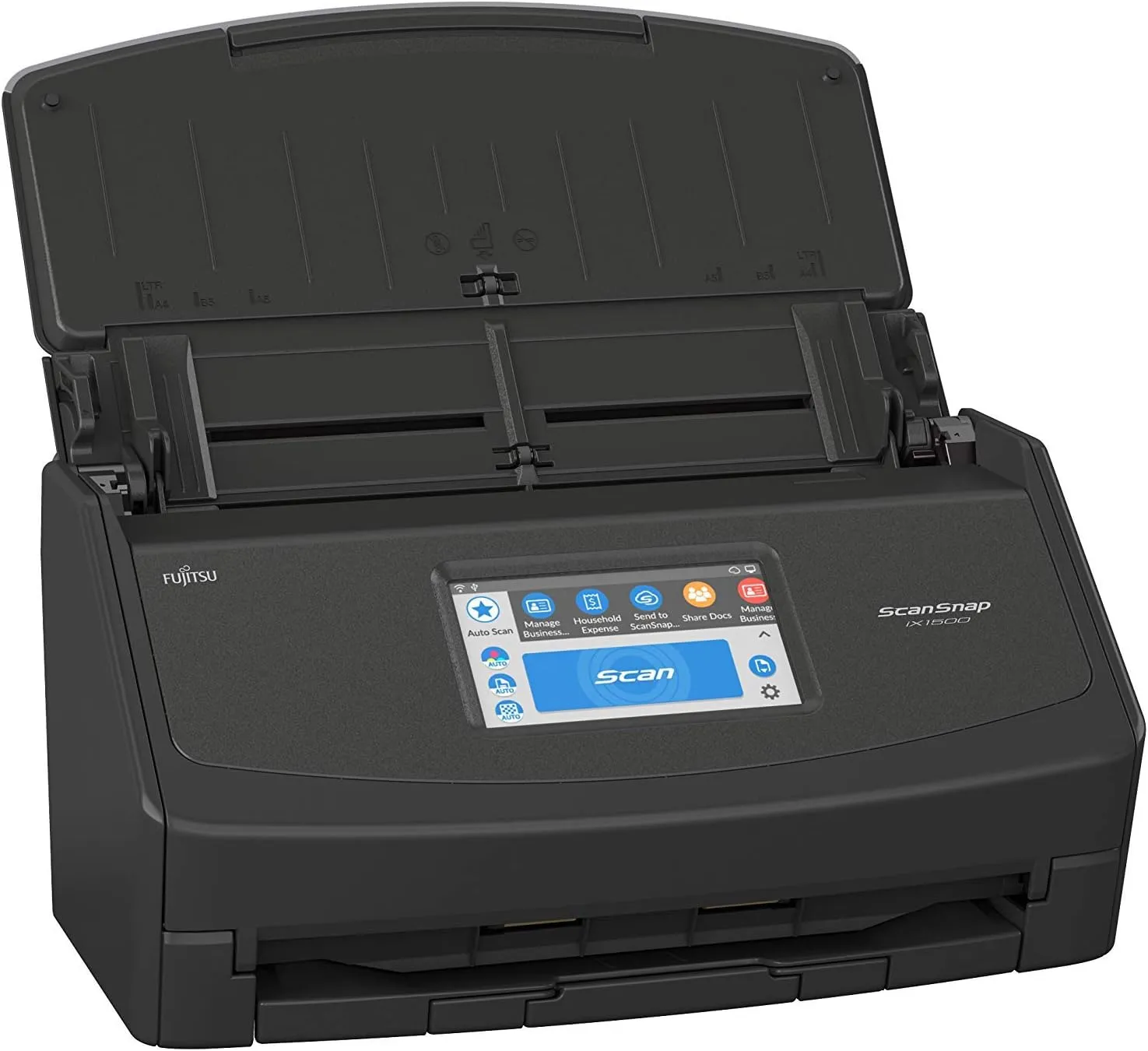 Fujitsu ScanSnap iX1500 Color Duplex Document Scanner with Touch Screen for Mac and PC (Black Model, 2020 Release) (Renewed)