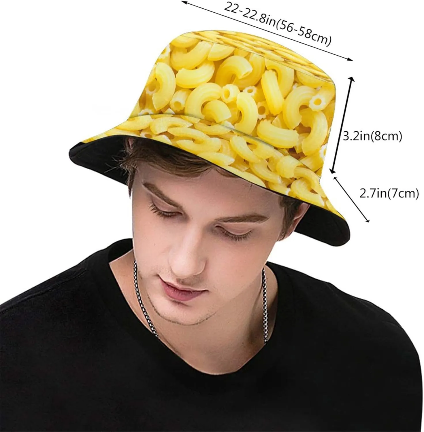 Funny Food Pattern Bucket Hat for Men Women Fashion Summer Fisherman Hat Packable Travel Beach Sun Caps