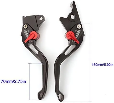 FXCNC Billet Short Adjustable Brake Clutch Levers Compatible with Buell M2 Cyclone 1997-2002,S1 Lightning 1997-1998,X1 Lightning 1998-2002,XB12R/XB12Ss/XB12Scg 2009