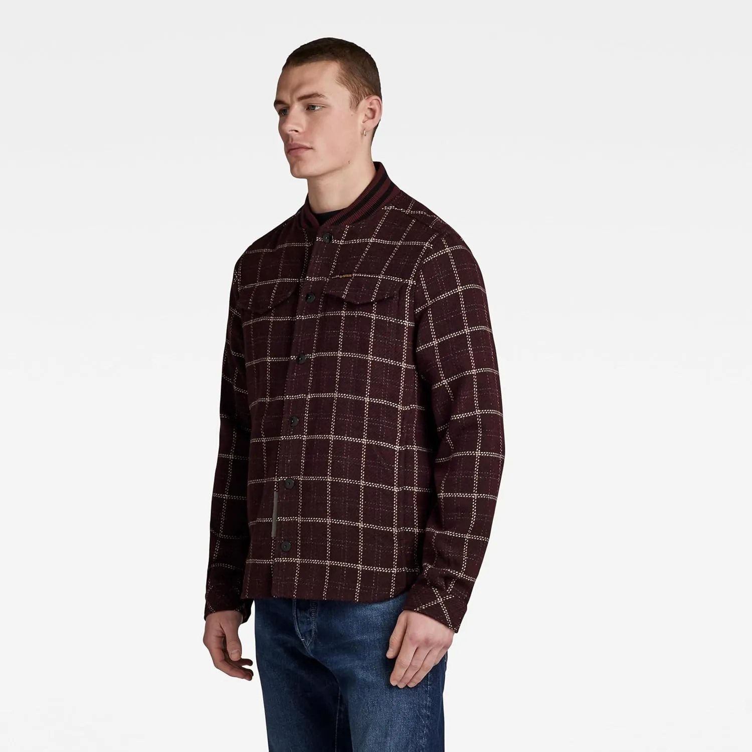 G-STAR Men's Bomber Collar Overshirt