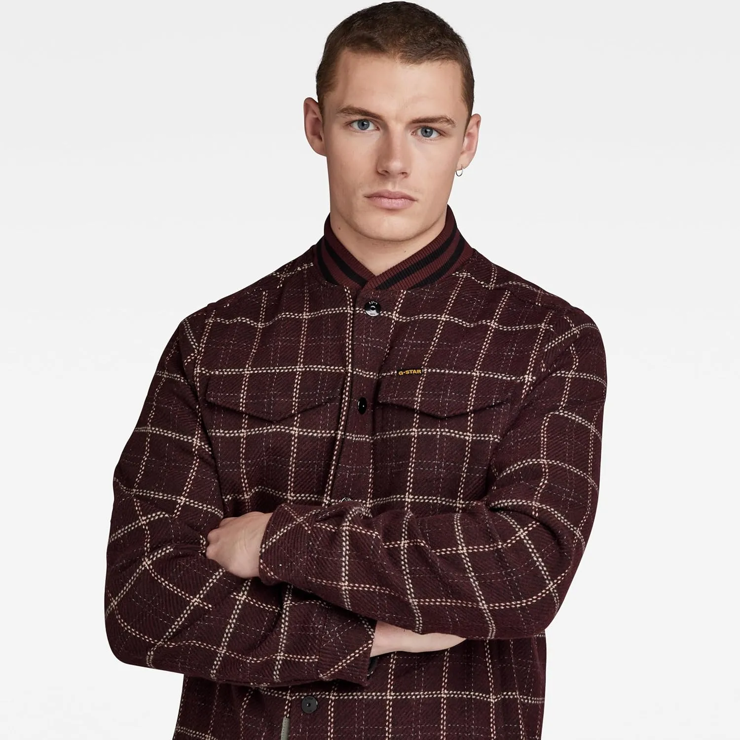 G-STAR Men's Bomber Collar Overshirt