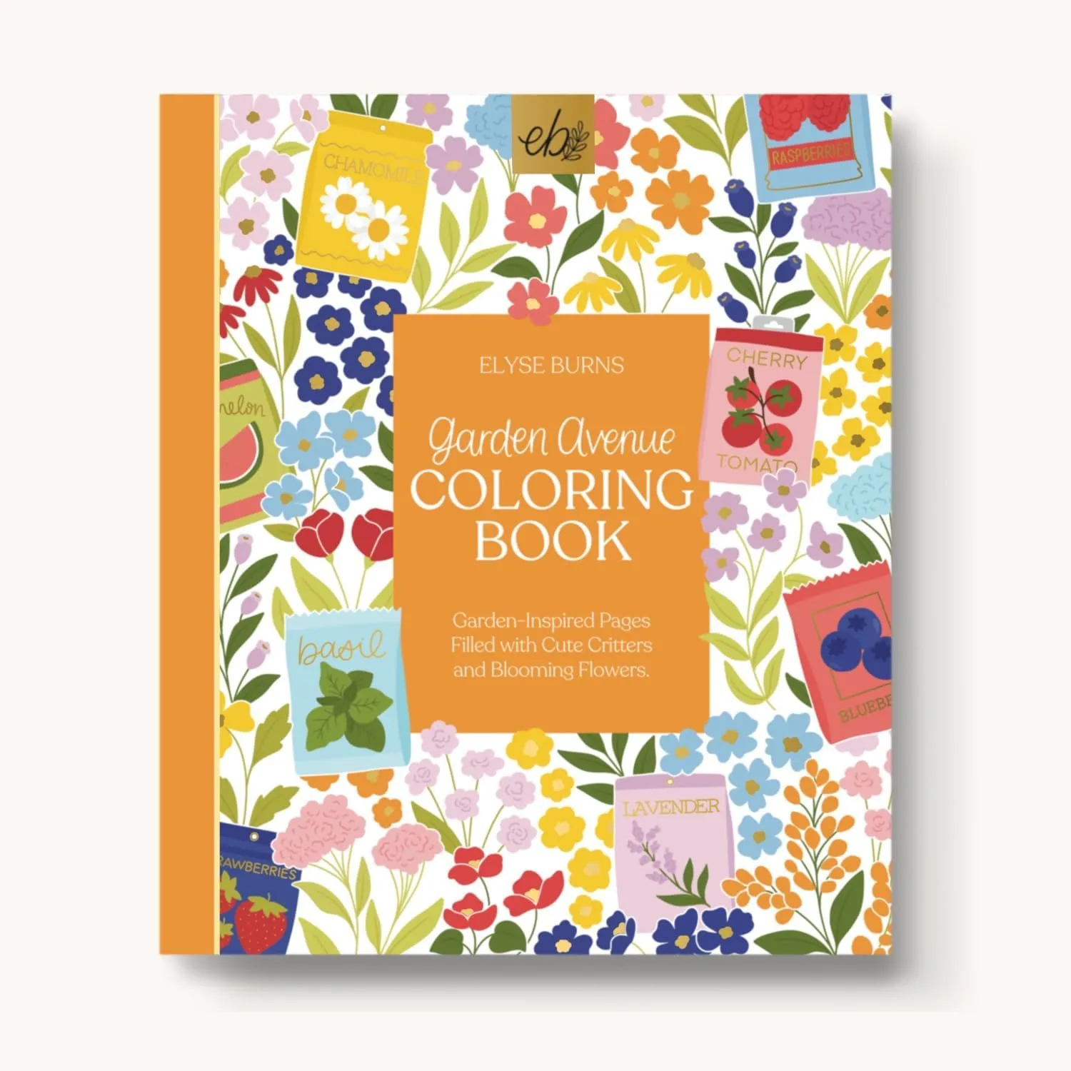 Garden Avenue Coloring Book, 8.5x10 inches, 40 Coloring Pages by Elyse Breanne Design