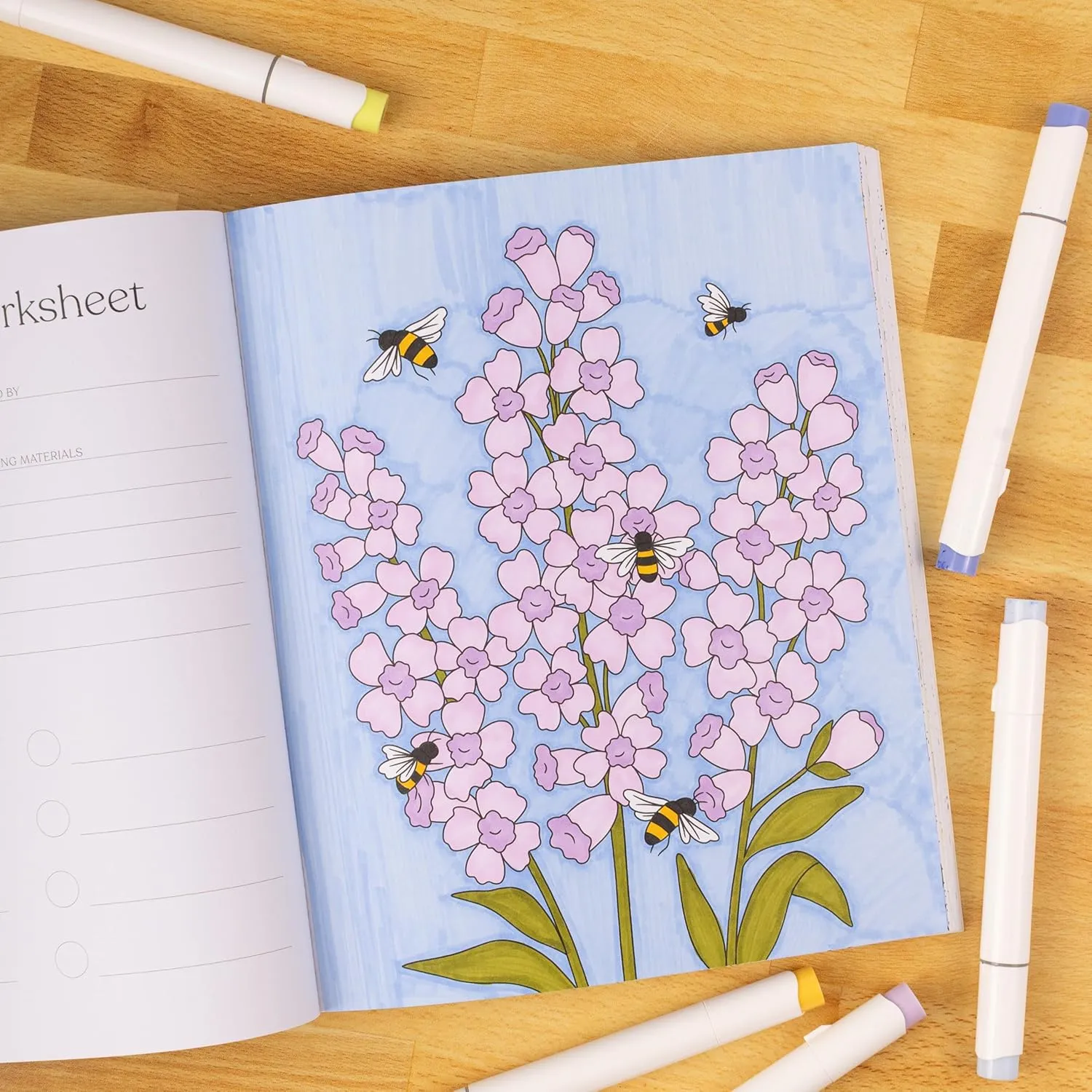 Garden Avenue Coloring Book, 8.5x10 inches, 40 Coloring Pages by Elyse Breanne Design