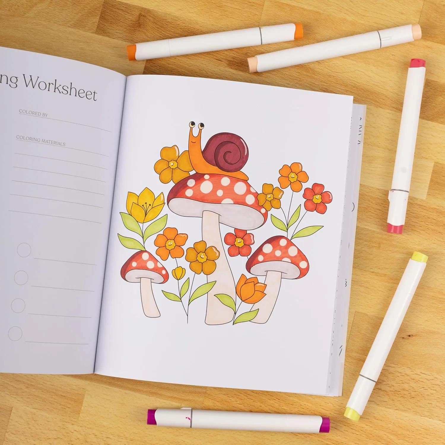 Garden Avenue Coloring Book, 8.5x10 inches, 40 Coloring Pages by Elyse Breanne Design