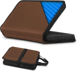 Gel Seat Cushion, Foldable Cushion for Office, Airplane Seats, Camping, Bleachers, Flights, Wheelchair, Commute-Portable Travel Cushions