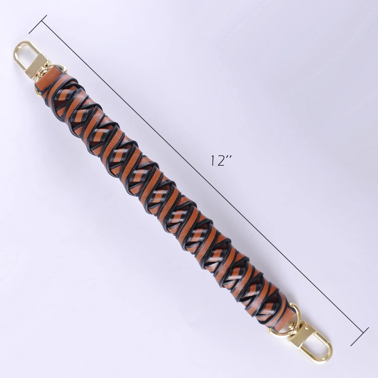 Genuine Vachetta Leather Braided Handle Compatible for Beaubourg Hobo Top Handle Neonoe Strap (12.2" L, Brown)