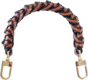 Genuine Vachetta Leather Braided Handle Compatible for Beaubourg Hobo Top Handle Neonoe Strap (12.2" L, Brown)