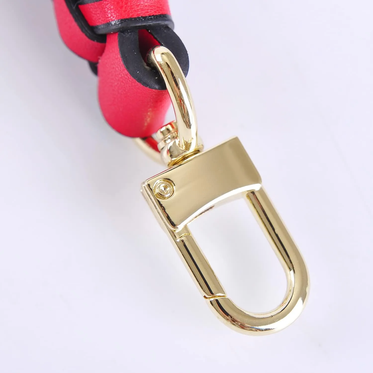 Genuine Vachetta Leather Braided Handle Compatible for Beaubourg Hobo Top Handle Neonoe Strap (12.2" L, Red)