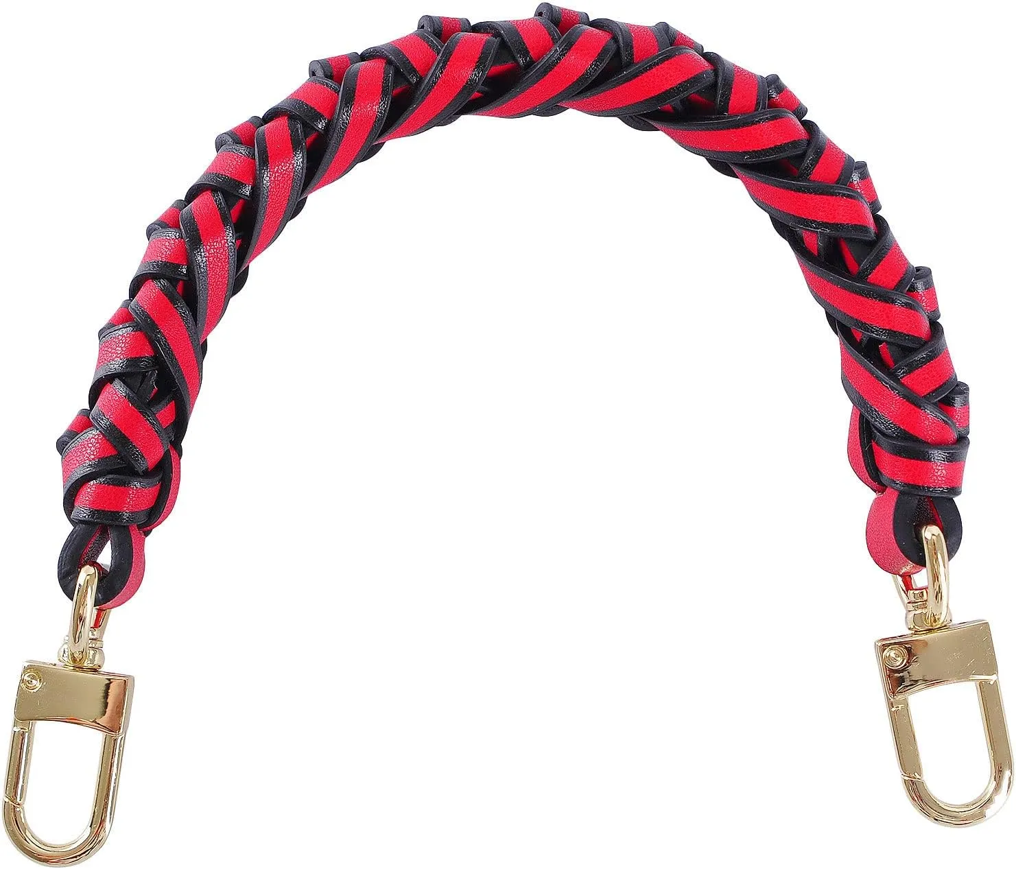 Genuine Vachetta Leather Braided Handle Compatible for Beaubourg Hobo Top Handle Neonoe Strap (12.2" L, Red)