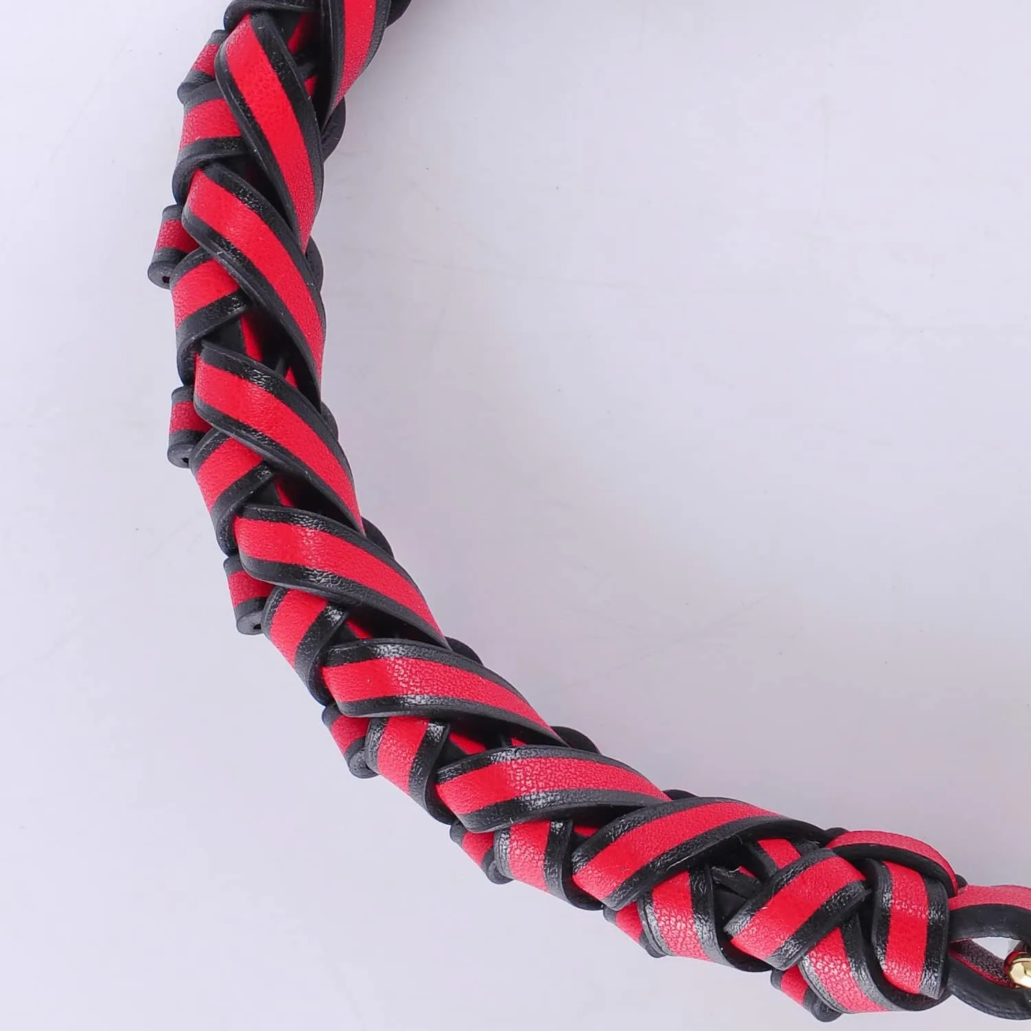 Genuine Vachetta Leather Braided Handle Compatible for Beaubourg Hobo Top Handle Neonoe Strap (12.2" L, Red)