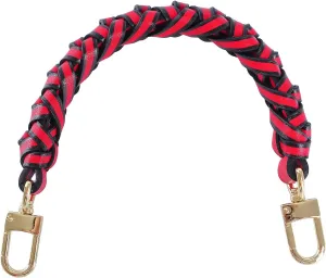 Genuine Vachetta Leather Braided Handle Compatible for Beaubourg Hobo Top Handle Neonoe Strap (12.2" L, Red)