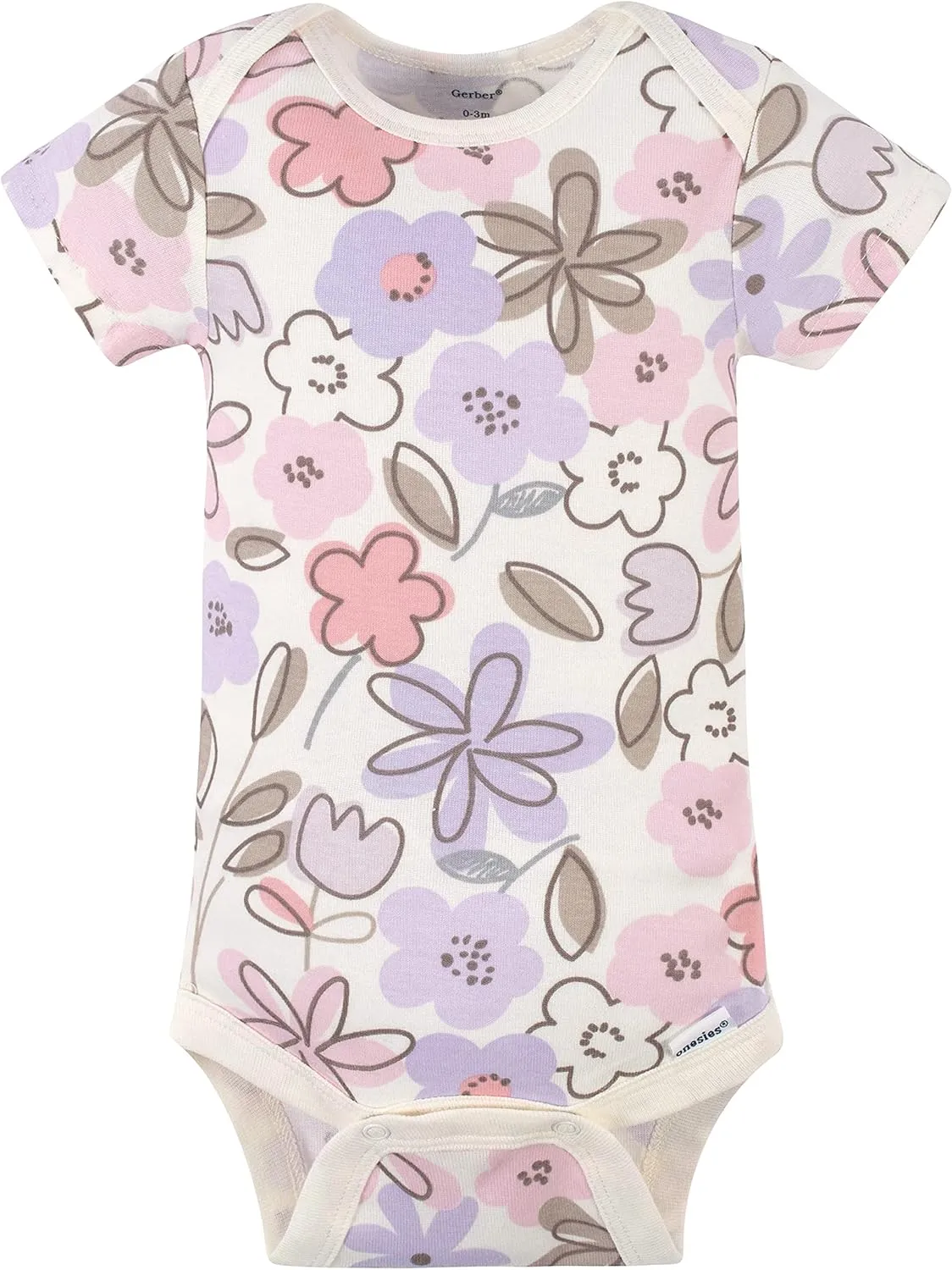 Gerber baby-girls 4-pack Short Sleeve Onesies Bodysuits