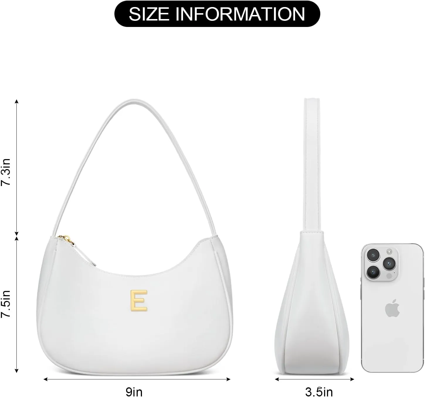 Gift for Women Shoulder Bag Clutch Tote HandBags Purses for Women with Gold Initials