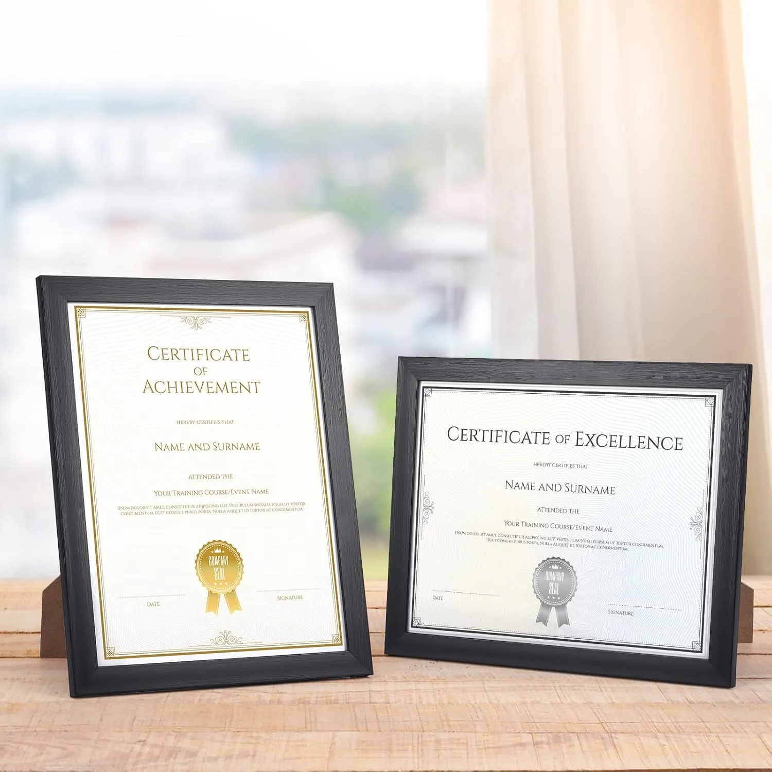 Giftgarden Black 8.5x11 Picture Frame Set of 12, Multi 8.5 x 11 Frames Bulk for Award Certificate Document Diploma, Wall or Tabletop Display