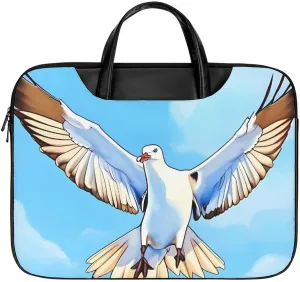 Giraffe Laptop Bag for Women Handheld Leather Computer Bag Laptop Messenger Bag Briefcase