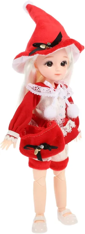 Girl Doll with Clothes Shoes Hat Shoulder Bag Movable Joints for Posing for Imaginative Play Exploration