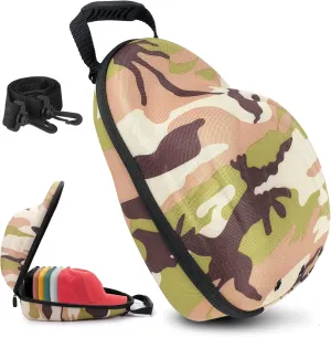 Glamgen Hat Travel Hard Case，Hat Case for Baseball Caps,Hat Carrier Storage Bag for 6 Hats, Hat Organizer Baseball Caps Holder with Adjustable Shoulder Strap for Traveling