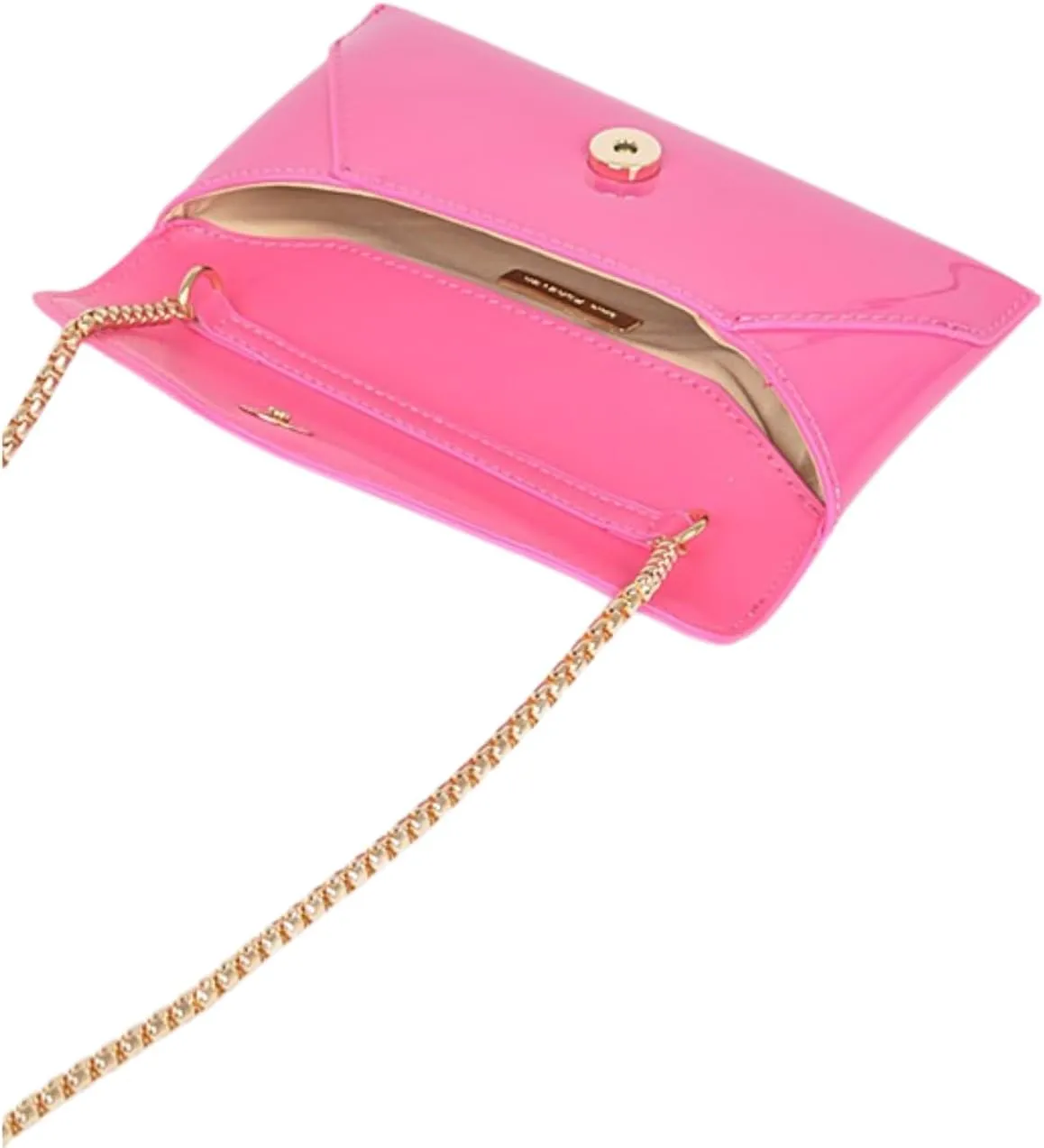 Glossy Patent Faux Leather Envelope Clutch Purse Elegant Evening Formal Wedding Prom Party Handbag with Chain Strap for Women