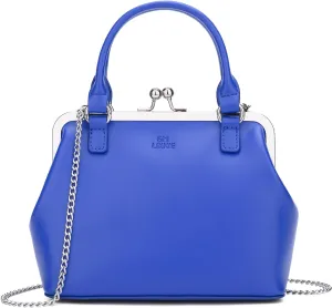 GM LIKKIE Kiss Lock Purses and Handbags, Vintage PU Leather Clutch Purses for Women, Top Handle Evening Handbag