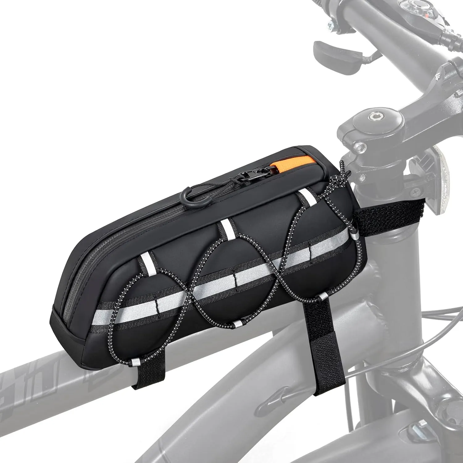 GMAK Top Tube Bike Bag, Bike/Bicycle Phone Front Frame Bags, Cycling Pouch, Bike Accessories Triangle Bag for Men Compatible with Phone Under 6.8'' (iPhone 16/15/14 Pro, Plus, Pro Max)