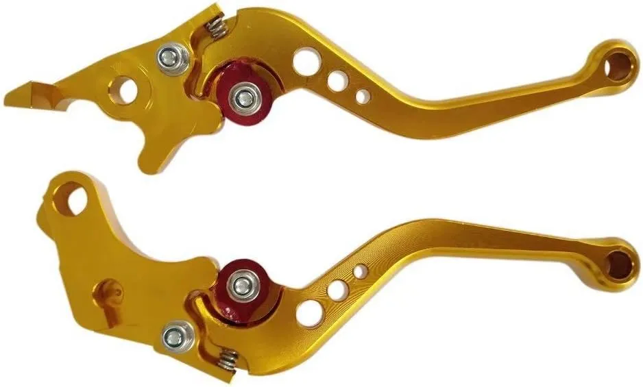 Gold CNC 6 Position Shorty Brake Clutch Lever for Buell XB12 All Models up to 08 only 2004-2008