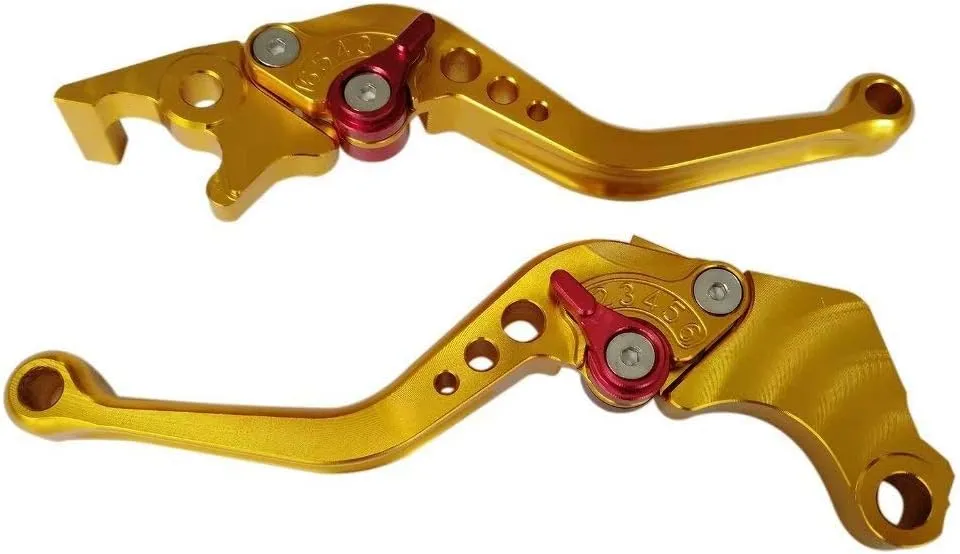 Gold CNC 6 Position Shorty Brake Clutch Lever for Buell XB12 All Models up to 08 only 2004-2008