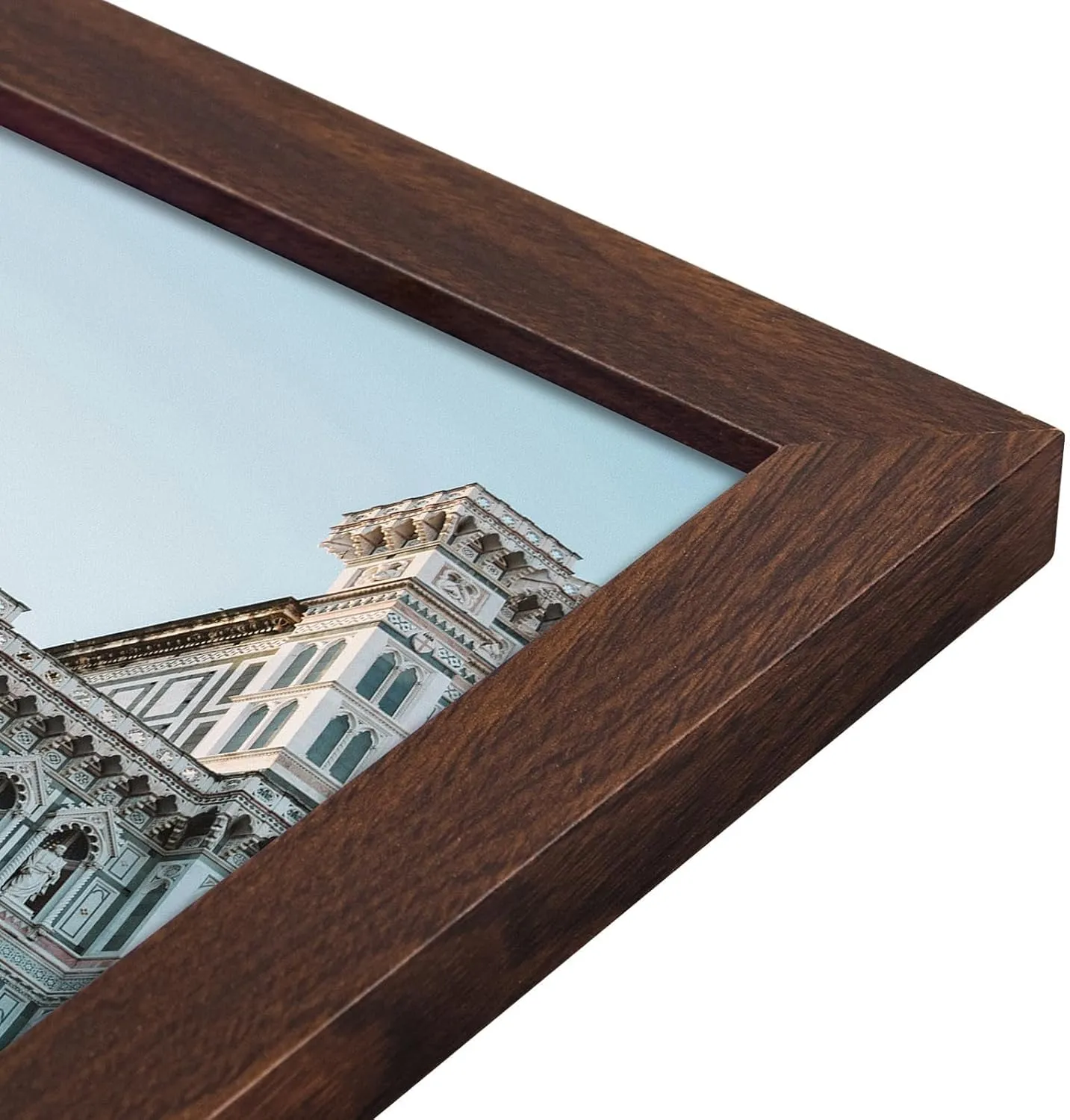 Golden State Art, A2 Frame with Plexiglass, Engineered Wood 16.5 x 23.4 inch Large Poster Frame - Horizontal and Vertical Display for Wall - Set of 2 (Dark Brown)
