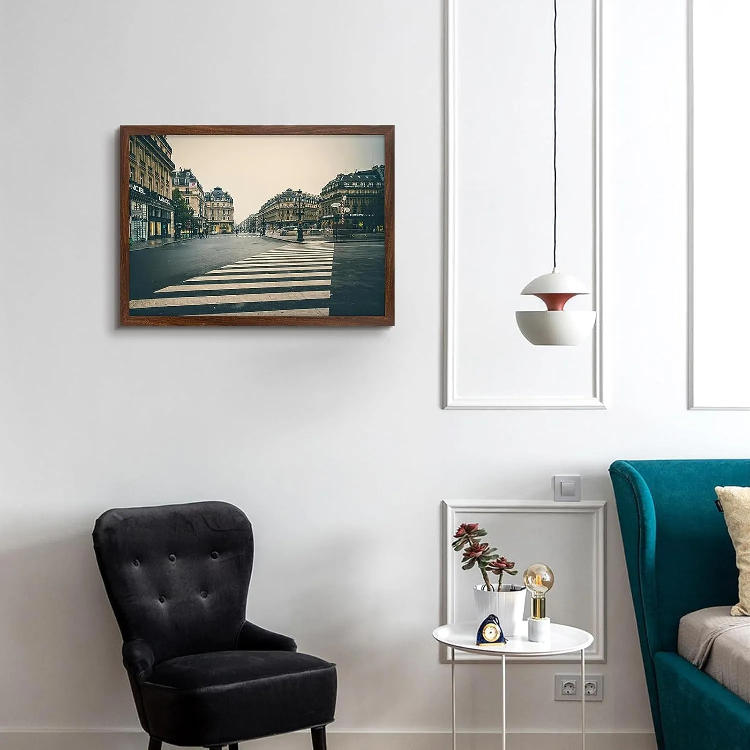Golden State Art, A2 Frame with Plexiglass, Engineered Wood 16.5 x 23.4 inch Large Poster Frame - Horizontal and Vertical Display for Wall - Set of 2 (Dark Brown)