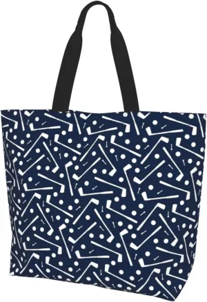 Golf Sports Ball Cute Tote Bag Beach Bag Large Capacity Grocery Bag Reusable Shopping bags for Women