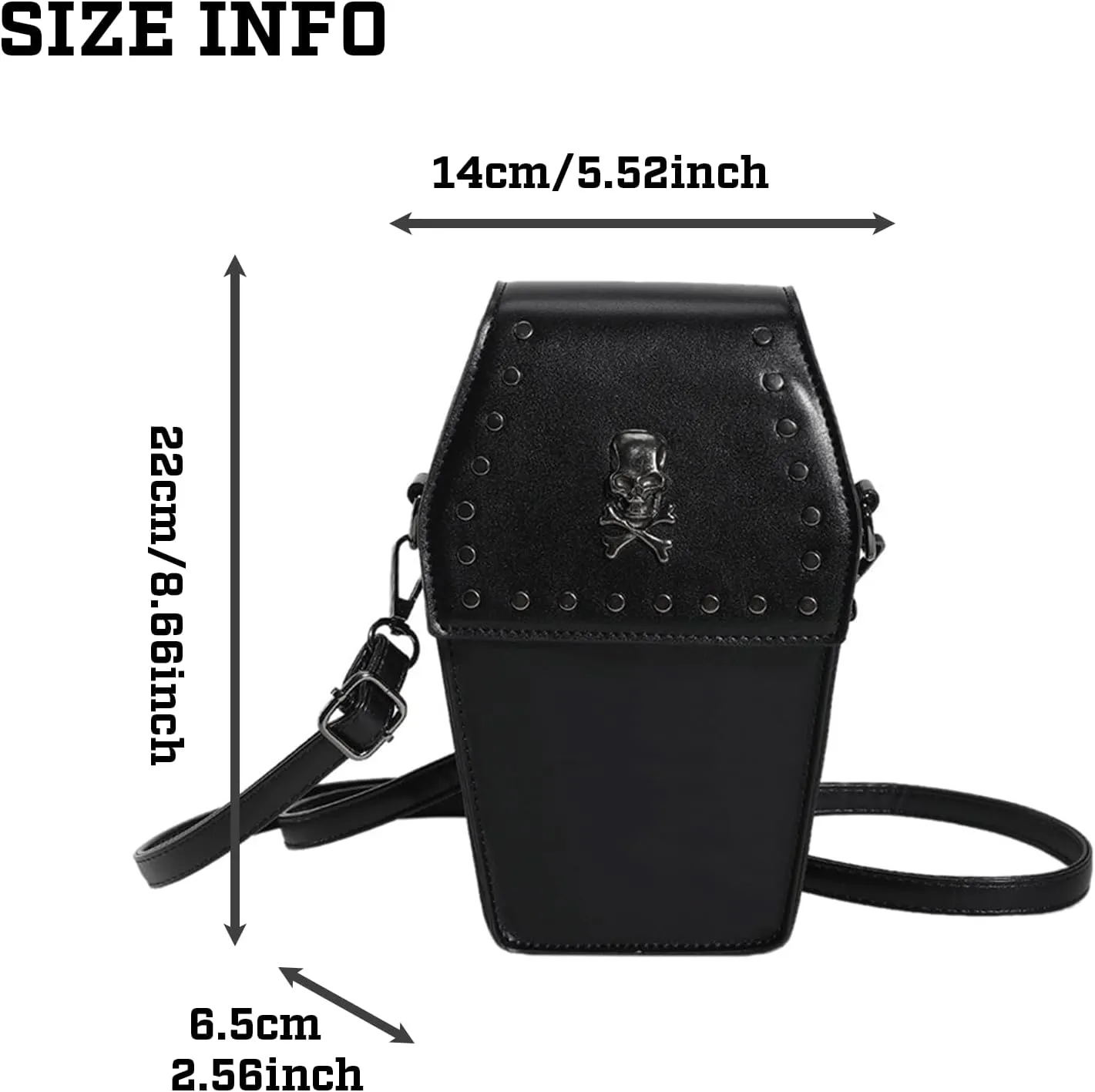 Goth Purse Coffin Halloween Purses Clutch Shoulder Bag Small Crossbody Bag Spooky Horror Cute Wallet