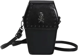 Goth Purse Coffin Halloween Purses Clutch Shoulder Bag Small Crossbody Bag Spooky Horror Cute Wallet
