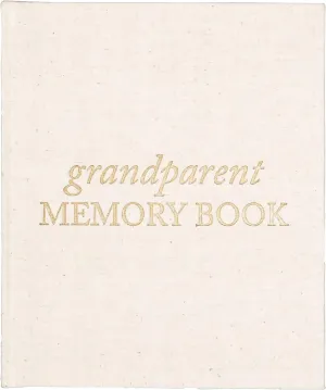 Grandparent Memory Book - Linen Hardcover Grandparents Journal w/Gold Embossed, Occasions Space - Thoughtful Gifts for Grandparents, Cream, 72 Pages