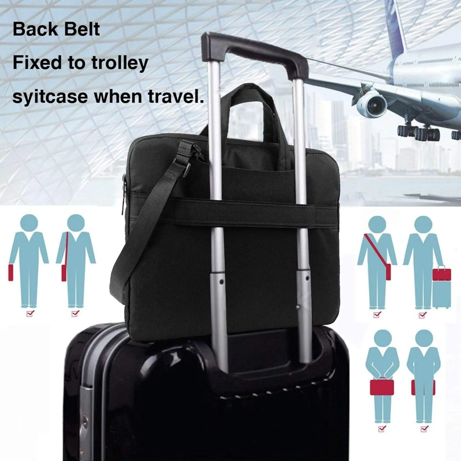 Gray Striped Stylish And Lightweight Laptop Messenger Bag,Handbag,Briefcase,Perfect For Business Travel