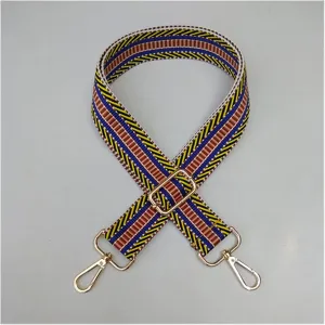 GRFIT Handbag Strap 120 × 3.8CM Colorful Belt Bags Accessories for Women Rainbow Adjustable Shoulder Shoulder Perspective Straps Decorative Handle Bag Shoulder Strap (Color : K)